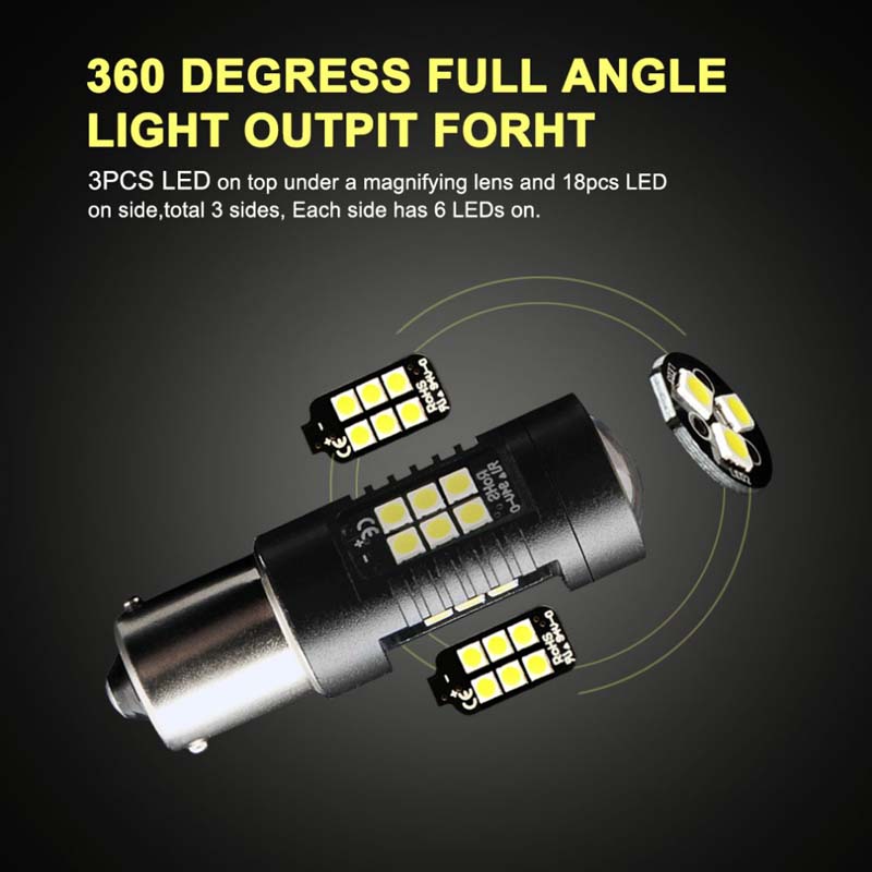Car LED Bulb Headlights 1156 BA15S P21W BAU15S PY21W BAY15D 1157 P21/5W R5W 3030SMD Auto Lamp Bulbs Vehicle Light Night Lights Fog Raining Turn Signal