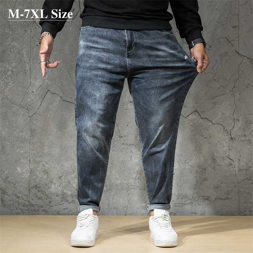 Plus Size 5XL 6XL 7XL Men's Fashion Harem Jeans Autumn Loose Casual Hip-hop Style Street Denim Pants Brand Male Trousers 211108, Gray
Plus Size 5XL 6XL 7XL Men's Fashion Harem Jeans Autumn Loose Casual Hip-hop Style Street Denim Pants Brand Male Trousers 211108, Gray
