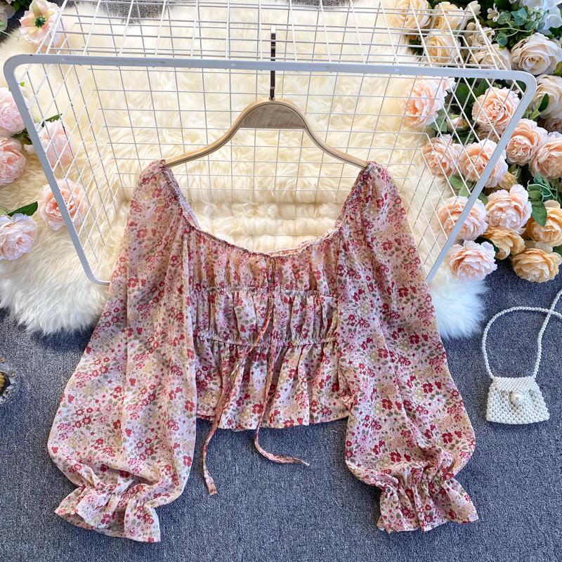 Women's Blouses & Shirts Uulutonica Spring/Autumn Women Elegant Fashion Print Square Collar Short Puff Sleeve Full Folds Belt Chiffon, Green
Women's Blouses & Shirts Uulutonica Spring/Autumn Women Elegant Fashion Print Square Collar Short Puff Sleeve Full Folds Belt Chiffon, Green