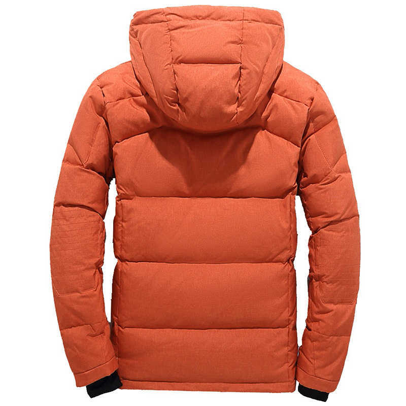 Men's Winter White Duck Down Jacket Oversize Padded Parkas Hooded Outdoor Thick Warm Snow Outwear Coats Plus Size 4XL 211014