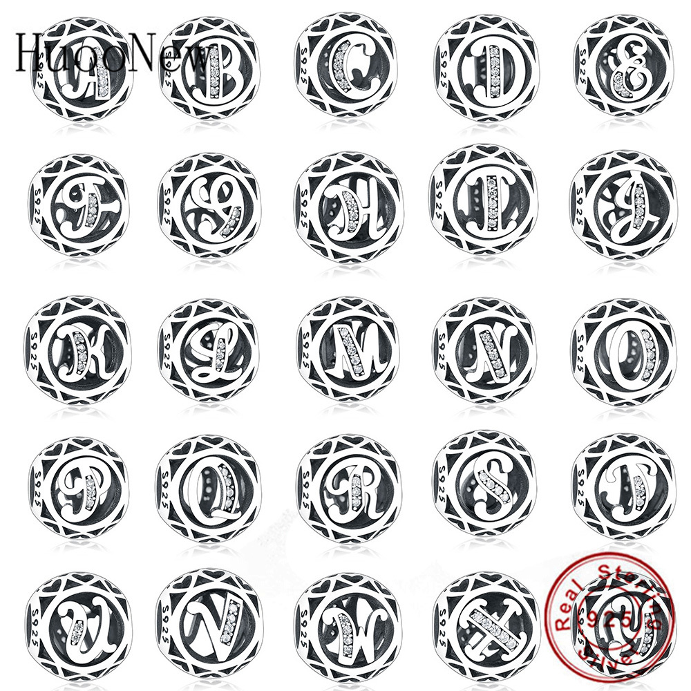 Fit Original Pandora Charm Bracelet 100% 925 Silver Initial Letter Alphabet Bead Jewelry Making Berloque Craft Christmas Kralen Q0531
Fit Original Pandora Charm Bracelet 100% 925 Silver Initial Letter Alphabet Bead Jewelry Making Berloque Craft Christmas Kralen Q0531