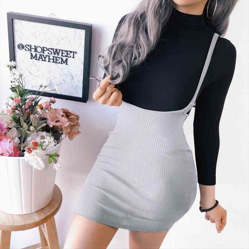 fashion womens bodycon shoulder straps high waist overall dress suspender dress, Black;gray
fashion womens bodycon shoulder straps high waist overall dress suspender dress, Black;gray