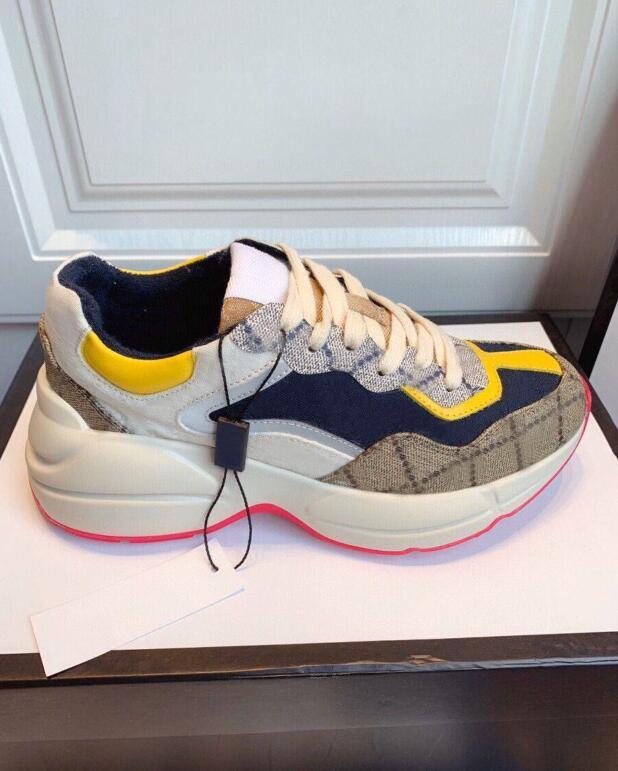 2021 Designer shoes Rhyton Sneakers Beige Men Trainers Vintage Luxury Chaussures Ladies Shoes Designer Sneakers with box, Color 3
2021 Designer shoes Rhyton Sneakers Beige Men Trainers Vintage Luxury Chaussures Ladies Shoes Designer Sneakers with box, Color 3