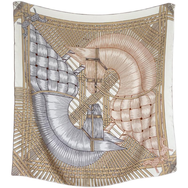 Scarves 100 Pure Mulberry Silk Scarf "Masan & Masan" 90 Square Twill Printing, Anti-wrinkle, Handmade Stitching, Blue;gray
Scarves 100 Pure Mulberry Silk Scarf "Masan & Masan" 90 Square Twill Printing, Anti-wrinkle, Handmade Stitching, Blue;gray