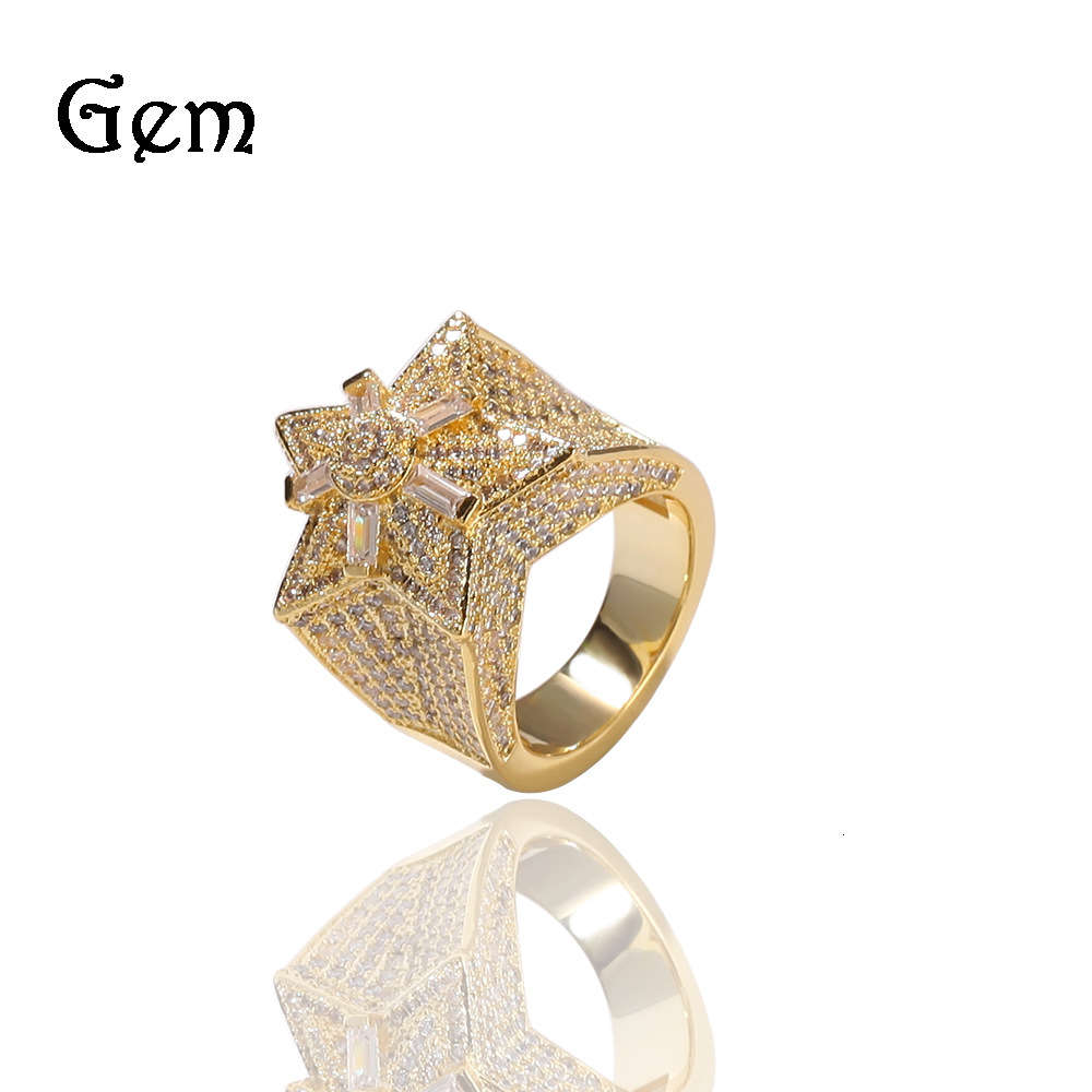 Hip hop five pointed star zircon ring personalized design flower Star Ring Jewelry
Hip hop five pointed star zircon ring personalized design flower Star Ring Jewelry