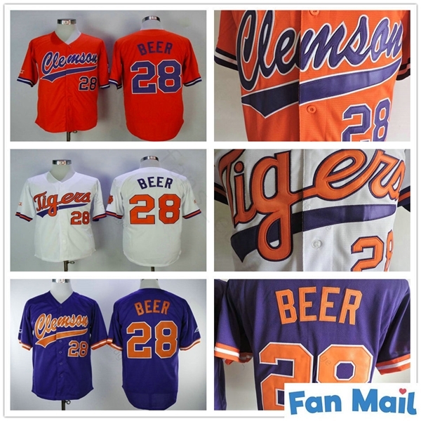NCAA College Clemson Tigers Baseball Jersey 28 Seth Beer Jersey White Orange Purple Home Away Mens Size S-XXXL, Blue;black
NCAA College Clemson Tigers Baseball Jersey 28 Seth Beer Jersey White Orange Purple Home Away Mens Size S-XXXL, Blue;black