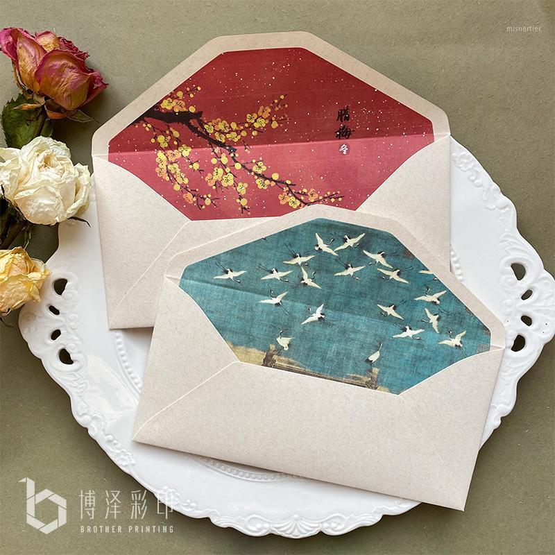Gift Wrap 4pcs/lot Envelope Chinese Style Retro Painting Color Lined Holiday Invitation
Gift Wrap 4pcs/lot Envelope Chinese Style Retro Painting Color Lined Holiday Invitation