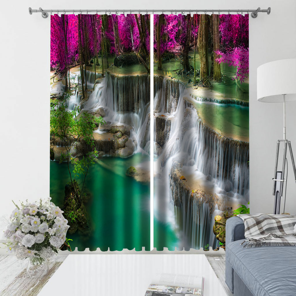Waterfall Luxury Blackout 3D Window Curtain For Living Room office Bedroom personality curtains, Green
Waterfall Luxury Blackout 3D Window Curtain For Living Room office Bedroom personality curtains, Green