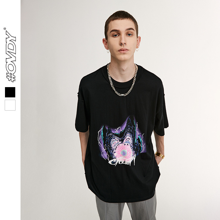 wxwovdy 2021 spring and summer brand new street painting graffiti printing couple loose shoulder short sve t-shirt, White;black
wxwovdy 2021 spring and summer brand new street painting graffiti printing couple loose shoulder short sve t-shirt, White;black