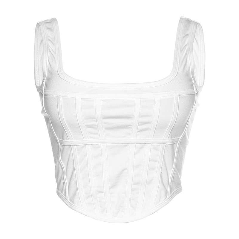 square collar sleeveless striped backless sexy V styles sexy Tshirt female outfits camsi U373
