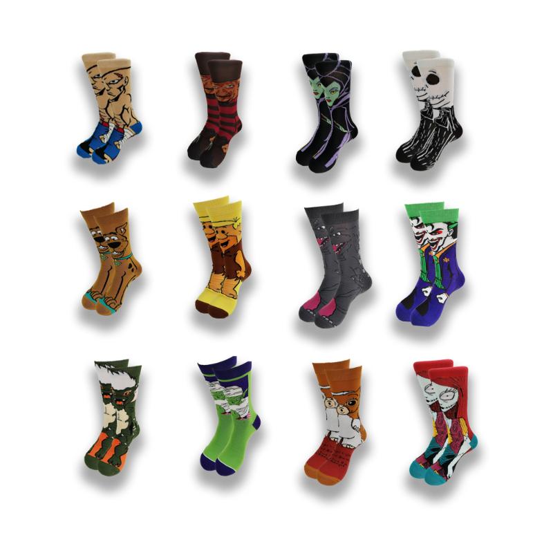 Men's Socks Horror Movie Character Print Crzay Funny Cartoon Novelty Cotton Street Style Thin Summer Dress Novetly, Beige
Men's Socks Horror Movie Character Print Crzay Funny Cartoon Novelty Cotton Street Style Thin Summer Dress Novetly, Beige