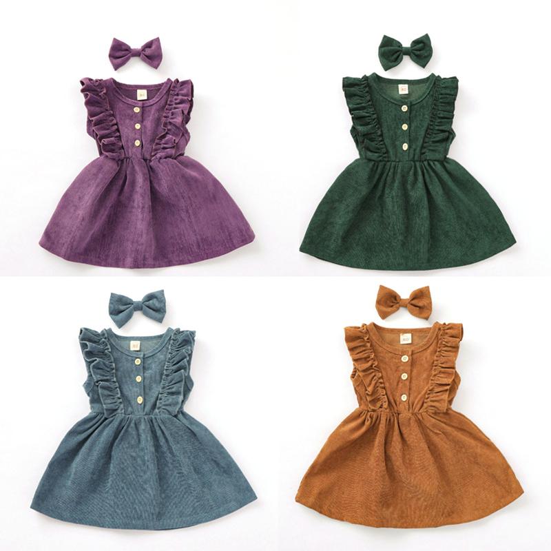 Girl's Dresses Kids Baby Girls Corduroy 2-Piece Outfit Set Sleeveless Solid Color Dress+Bowknot Hairpin 6 Months-5 Years Fashion Dress, Red;yellow
Girl's Dresses Kids Baby Girls Corduroy 2-Piece Outfit Set Sleeveless Solid Color Dress+Bowknot Hairpin 6 Months-5 Years Fashion Dress, Red;yellow