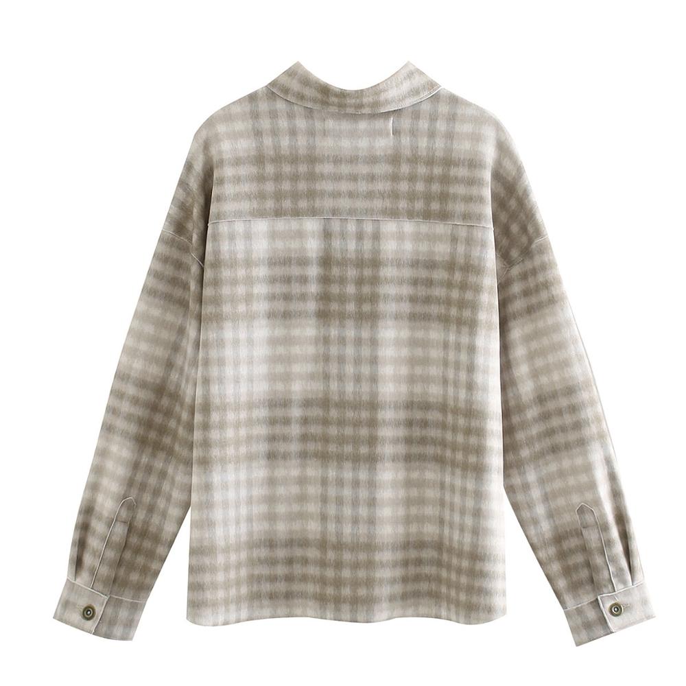 Boyfriend Style Gingham Check Plaid Shirt 2021 Lapel Long sleeve Pockets Blouse Tops Coat blusas chemise femme blusa GRAY GREEN, White
Boyfriend Style Gingham Check Plaid Shirt 2021 Lapel Long sleeve Pockets Blouse Tops Coat blusas chemise femme blusa GRAY GREEN, White