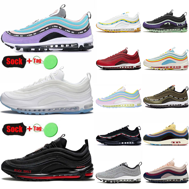 2021 Top Quality Nlke 97s Womens Mens Running Shoes Undefeated UCLA Bruins MSCHF Lil Nas X Satan Sports Trainers 97 Triple Black White Off S
2021 Top Quality Nlke 97s Womens Mens Running Shoes Undefeated UCLA Bruins MSCHF Lil Nas X Satan Sports Trainers 97 Triple Black White Off S