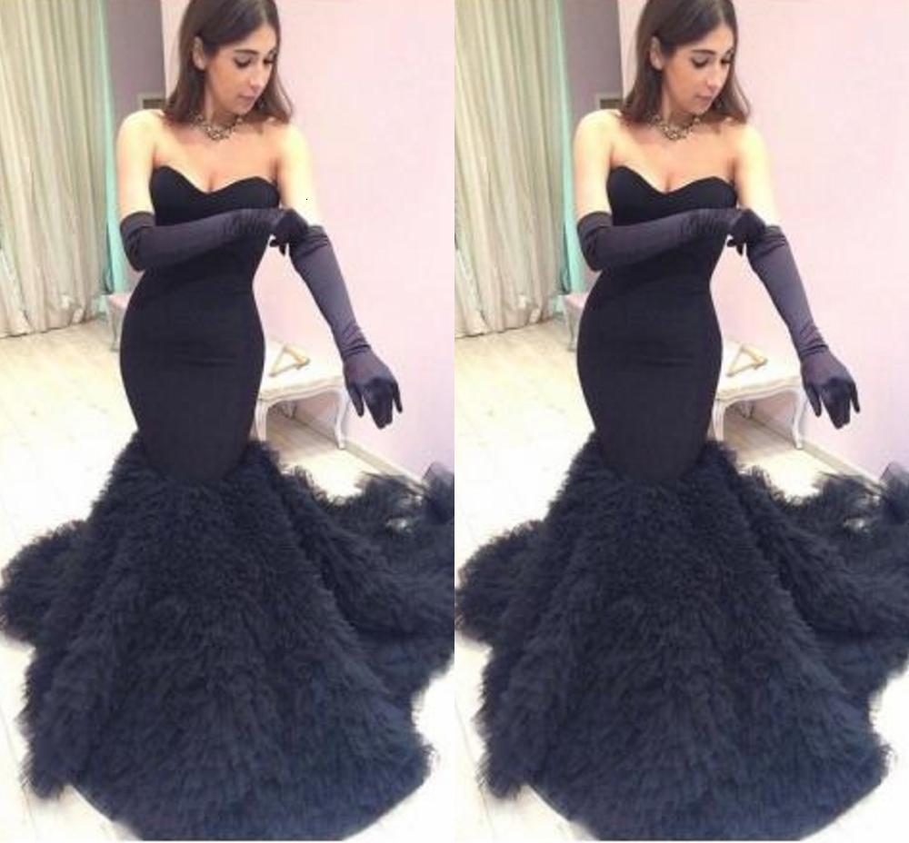 2021 New Modern Black Ruffles Mermaid Prom Sweetheart Court Train Evening Formal Gowns Vestidos De Festa Ct20
2021 New Modern Black Ruffles Mermaid Prom Sweetheart Court Train Evening Formal Gowns Vestidos De Festa Ct20
