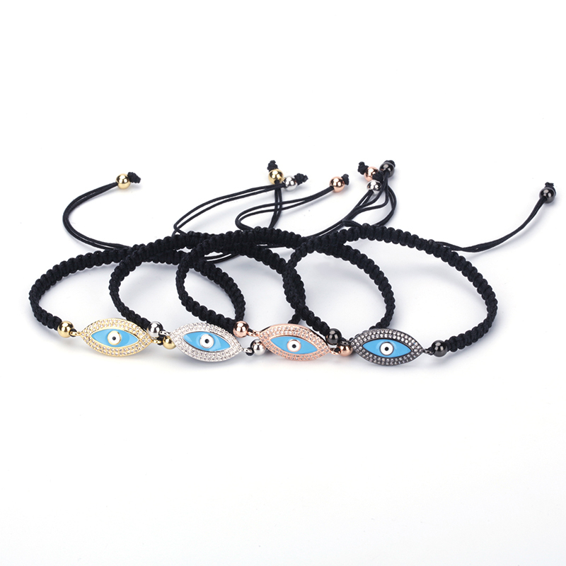 Designer Pave Blue CZ Charms Turkish Evil Eye Bracelets Adjusted Hand-woven Bracelet For Women Holiday Gifts
Designer Pave Blue CZ Charms Turkish Evil Eye Bracelets Adjusted Hand-woven Bracelet For Women Holiday Gifts