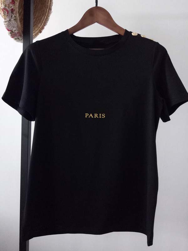 New Paris Bronzing Printing Letter Womens T shirt short sleeve Men Women Tops Over Size T-shirt Girl Female summer fashion Clothing, White;black
New Paris Bronzing Printing Letter Womens T shirt short sleeve Men Women Tops Over Size T-shirt Girl Female summer fashion Clothing, White;black