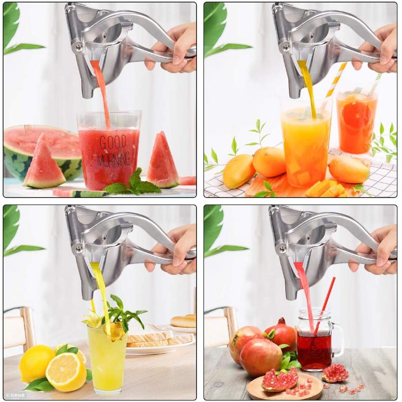 Juicers Manual Juice Squeezer Aluminum Alloy Hand Pressure Juicer Pomegranate Orange Lemon Sugar Cane Fresh Fruit