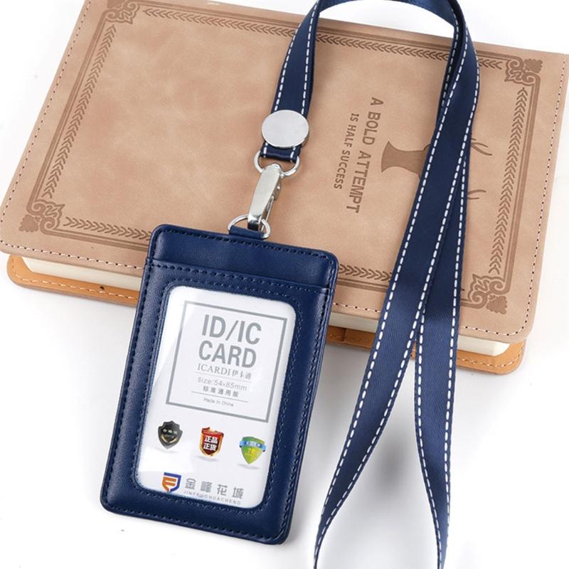 Card Holders ID Badge Holder, Vertical PU Leather Holder With 1 Clear Window & Slot And A Detachable Neck Lanyard, Red 2
Card Holders ID Badge Holder, Vertical PU Leather Holder With 1 Clear Window & Slot And A Detachable Neck Lanyard, Red 2