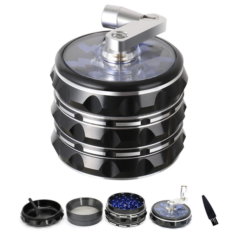 63mm 4-Layers Grinder Smoking Accessories Hand-cranked Aluminium Alloy Dry Herb Herbal Spice Cigarette Smoke Grinders With Visible Window
63mm 4-Layers Grinder Smoking Accessories Hand-cranked Aluminium Alloy Dry Herb Herbal Spice Cigarette Smoke Grinders With Visible Window
