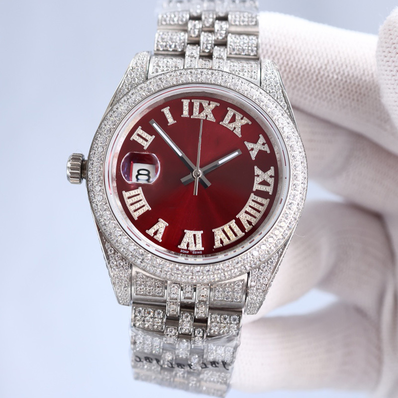 Luxury Fashion Full Diamond Watches Mens Mechanical Watch Stainless Steel Strap Sapphire Mirror Waterproof Design 41mm High Quality, Customize
Luxury Fashion Full Diamond Watches Mens Mechanical Watch Stainless Steel Strap Sapphire Mirror Waterproof Design 41mm High Quality, Customize