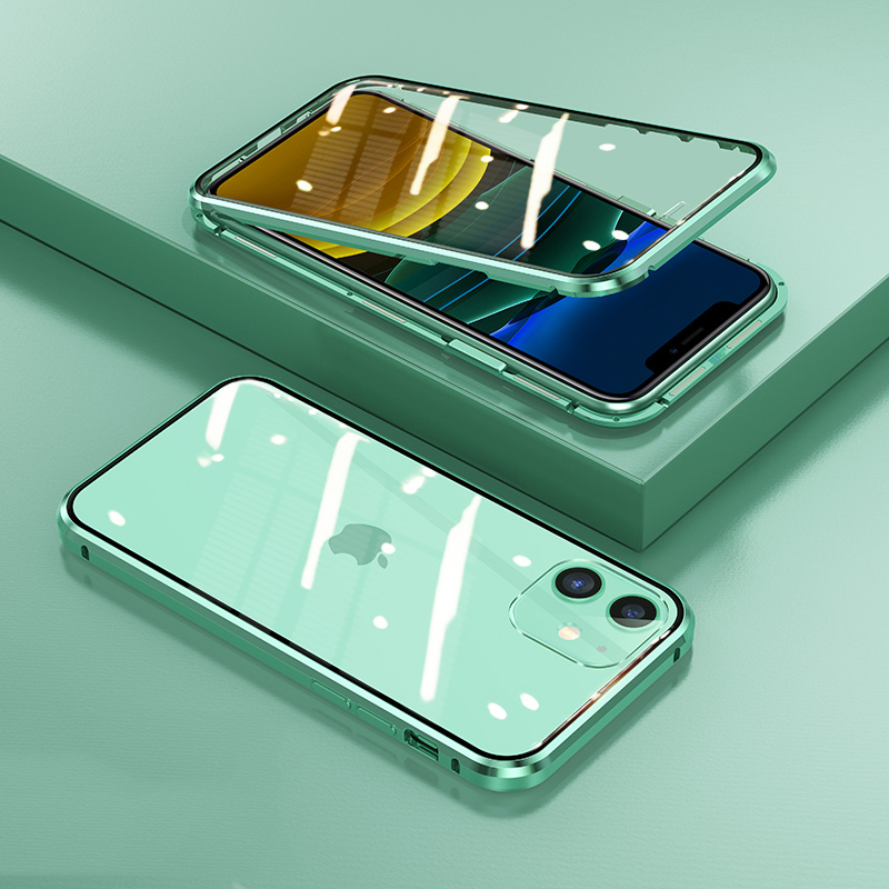 360 Magnetic Adsorption Metal Case For iPhone 12 11 Pro XS Max X XR 12 Mini 7 8 Plus SE 2020 Double-Sided Glass Magnet Cover, Mixed
360 Magnetic Adsorption Metal Case For iPhone 12 11 Pro XS Max X XR 12 Mini 7 8 Plus SE 2020 Double-Sided Glass Magnet Cover, Mixed