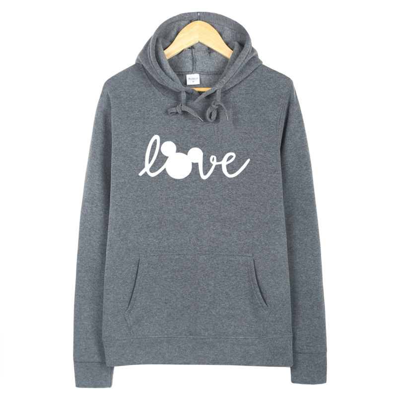 Hoodies Women Lovely mouse Print Hoodie Pullover Long Sleeve Clothes Pocket Hooded Sweatshirt Winter Coat Women Casual Streetwea T200525