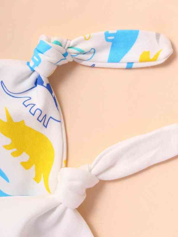 2pcs Baby Cartoon Graphic Hat & 2pairs Gloves SHE01