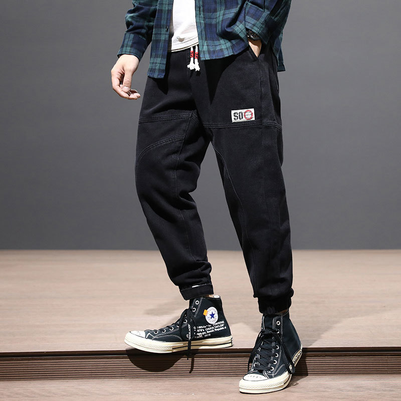 2021 New Japanese Vintage Fashion Black Loose Fit Spliced Designer Denim Cargo Pants Elastic Waist Hip Hop Jeans Men Joggers G0o0, Blue
2021 New Japanese Vintage Fashion Black Loose Fit Spliced Designer Denim Cargo Pants Elastic Waist Hip Hop Jeans Men Joggers G0o0, Blue