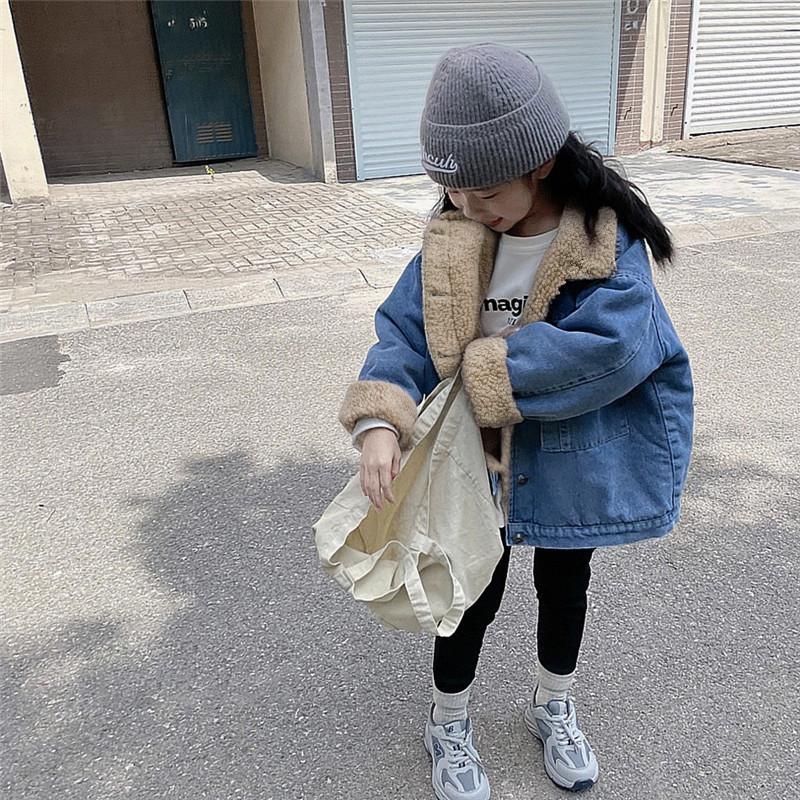 Jackets 2022 Winter Spring Korean Kids Girls Denim Jacket Thick Warm Jeans Coat Casual Fashion Children Outwear Plus Fleece Clothes, Blue;gray
Jackets 2022 Winter Spring Korean Kids Girls Denim Jacket Thick Warm Jeans Coat Casual Fashion Children Outwear Plus Fleece Clothes, Blue;gray