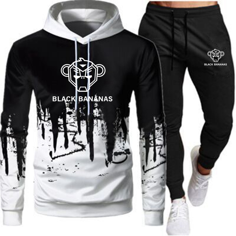 2021 Autumn Spring Men' Hoodies+Sweatpants Sets Black Sweatshirts Fashion Slim Fit Male Bananas Hip Hop Pullover Hoody
2021 Autumn Spring Men' Hoodies+Sweatpants Sets Black Sweatshirts Fashion Slim Fit Male Bananas Hip Hop Pullover Hoody