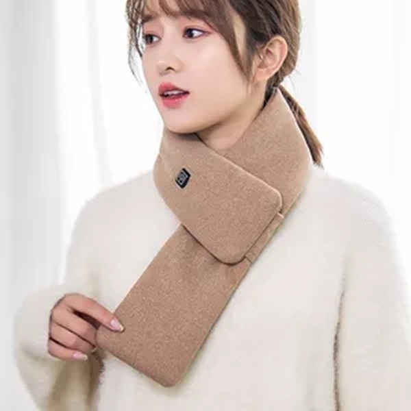 Unisex Rechargeable Heated Scarf Winter Fever Scarf Heated Scarf USB Neck Wrap with Power bank 80 cm Length