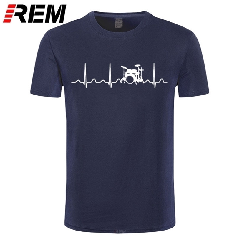 REM Custom Printed T Shirts Men' Short Sleeve op O-Neck Drums Drummer Heartbeat Shirt 210716
REM Custom Printed T Shirts Men' Short Sleeve op O-Neck Drums Drummer Heartbeat Shirt 210716
