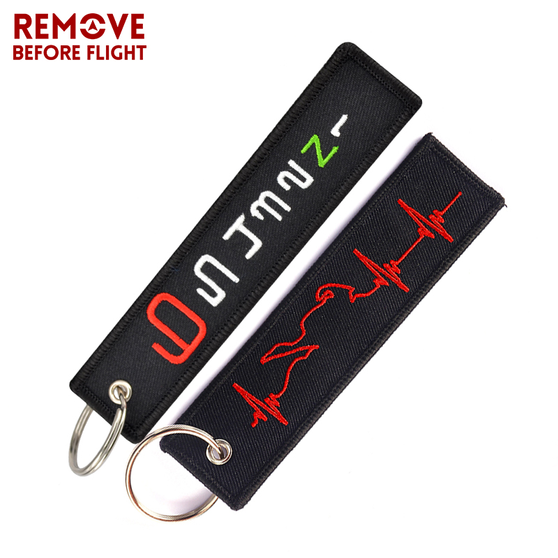 Fashion Key Tag Bijoux Keychain for Motorcycles The to Happiness Keyfob KeyRing Chaveiro Remove Before Flight