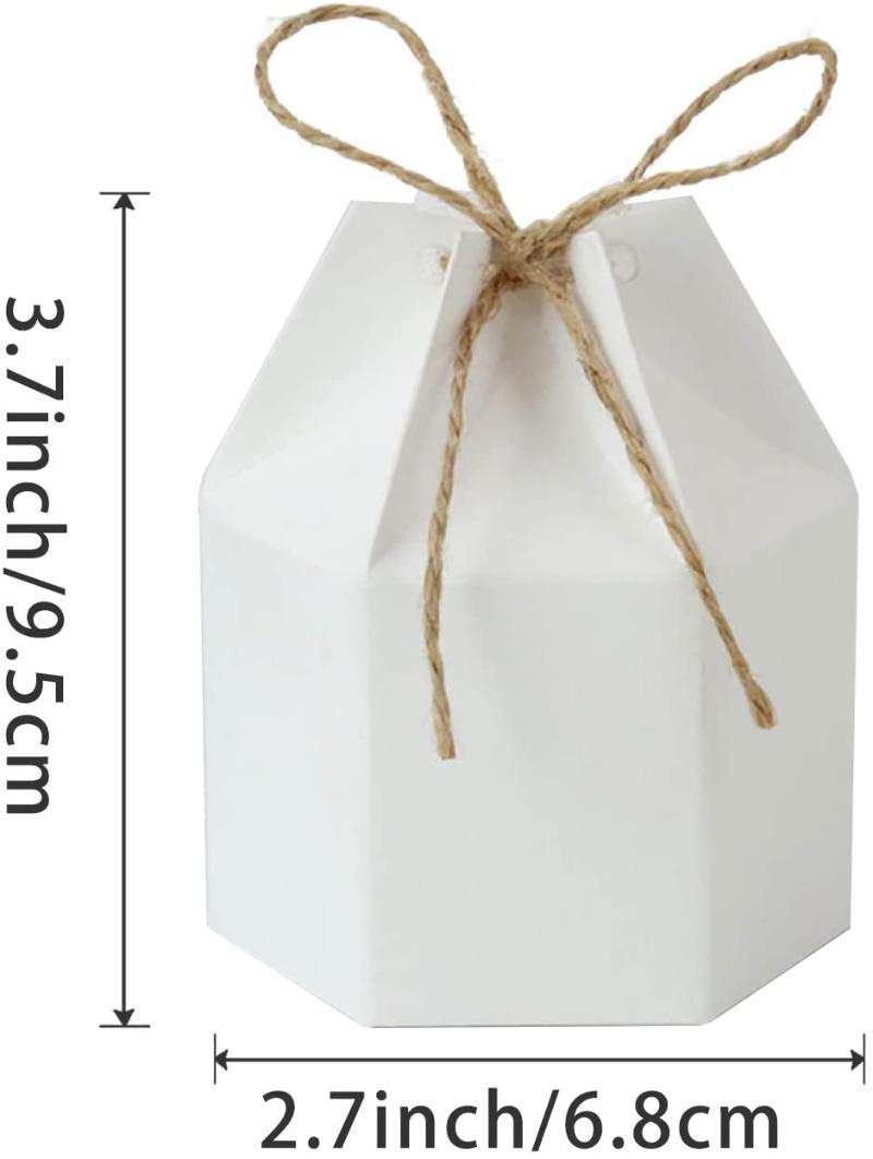 Gift Wrap 20/50/100pcs Hexagonal Box Creative Yurt Packaging Wedding Birthday Baby Shower Party Candy Hand