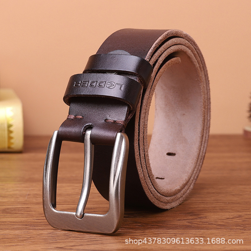 Ledder Belt Fashionable Overalls Mens Genuine Leather Pure Cowhide Casual Handmade Retro Pin Buckle Jeans No. 2, Black
Ledder Belt Fashionable Overalls Mens Genuine Leather Pure Cowhide Casual Handmade Retro Pin Buckle Jeans No. 2, Black