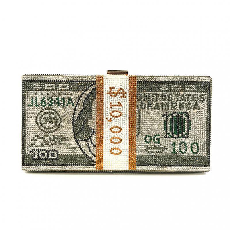 Stack of Cash Crystals Women Money Evening Clutch Bags diamond painting chain Wedding Dinner Purses and Handbags luxury designer, Red
Stack of Cash Crystals Women Money Evening Clutch Bags diamond painting chain Wedding Dinner Purses and Handbags luxury designer, Red