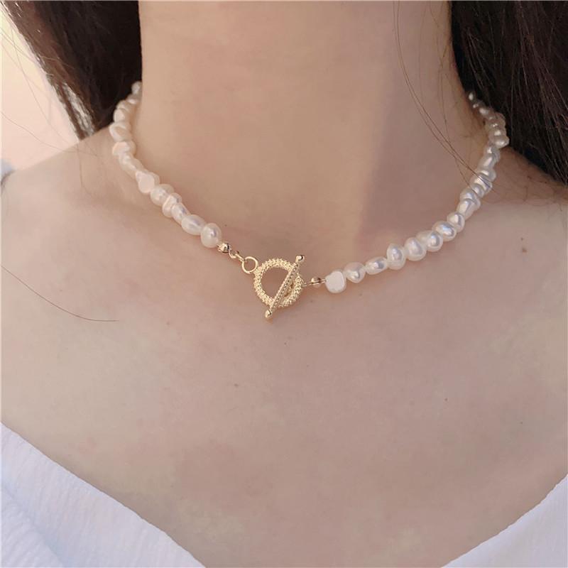Chokers Minar Elegant Irregular Freshwater Pearl Necklace For Women Vintage Gold Toggle Clasp Circle Beaded Necklaces Jewellery
Chokers Minar Elegant Irregular Freshwater Pearl Necklace For Women Vintage Gold Toggle Clasp Circle Beaded Necklaces Jewellery