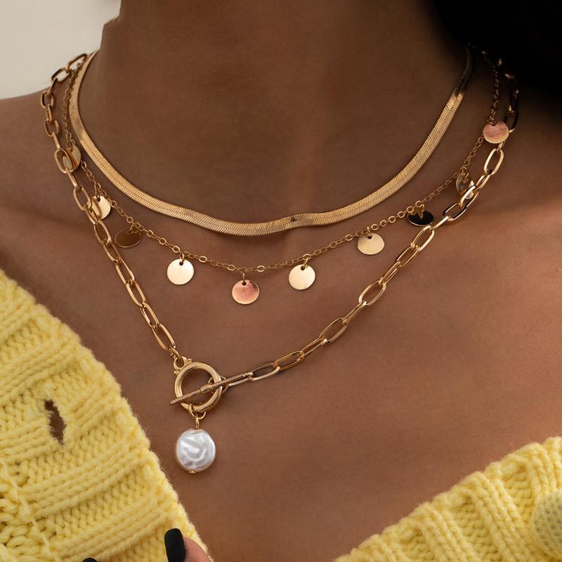 Vintage Baroque Pearl Geometric Round Pendant Necklace for Women Goth Snake Chain Necklace Fashion Choker Neck Jewelry Gift 2021
Vintage Baroque Pearl Geometric Round Pendant Necklace for Women Goth Snake Chain Necklace Fashion Choker Neck Jewelry Gift 2021