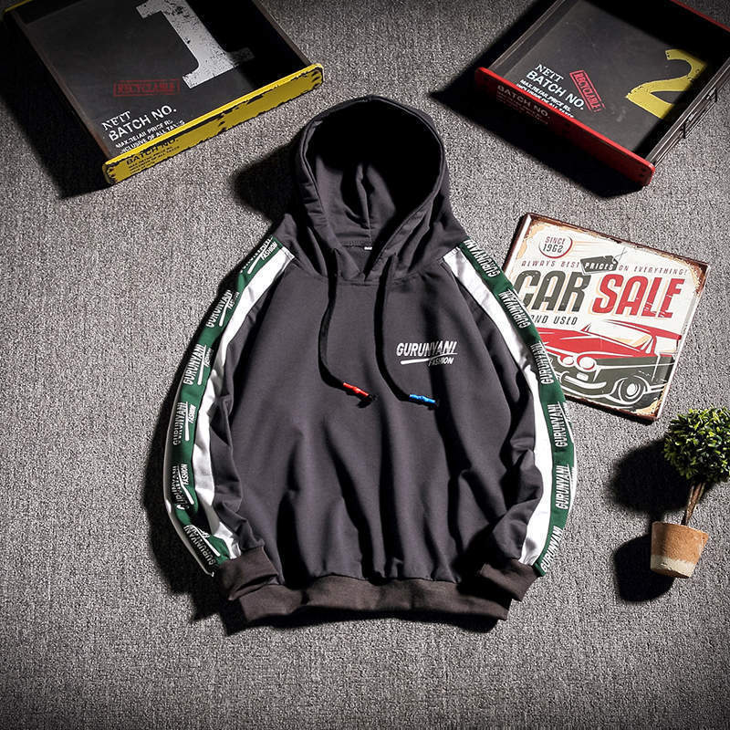 Hip Hop Hoodie Sweatshirt Men Spring Autumn Streetwear Hooded Sweatshirt Side Striped Casual Hoodies Mens Oversized Hoodies 201127