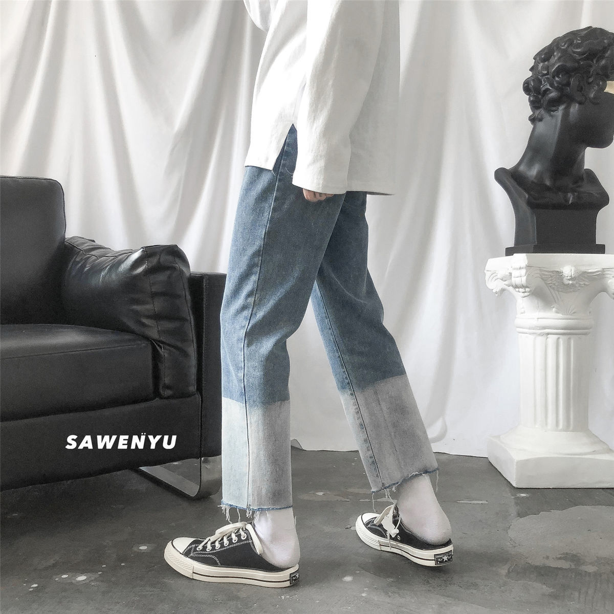 2021 New Men's Stretch Slim Fit Classic Cargo Pocket Jeans Biker Denim Gradient Color Trousers Black/blue Casual Pants Size -2xl J0n7, Light blue
2021 New Men's Stretch Slim Fit Classic Cargo Pocket Jeans Biker Denim Gradient Color Trousers Black/blue Casual Pants Size -2xl J0n7, Light blue