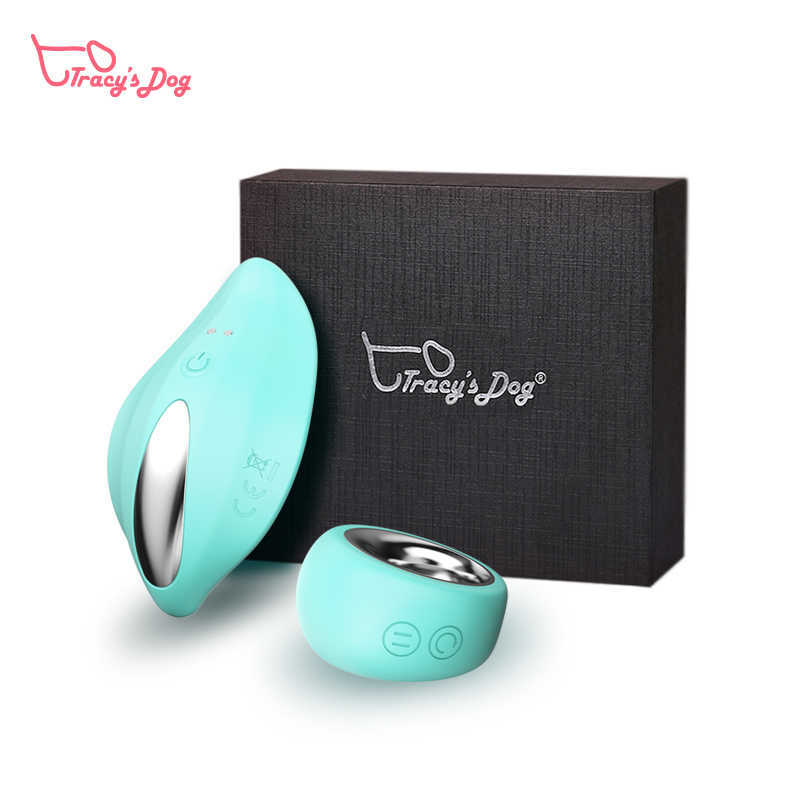 Tracy's Dog Blue Wireless Remote Control Panties Vibrating Eggs For USB Rechargeable Waterproof VibratorSex Toy For Girl P0816