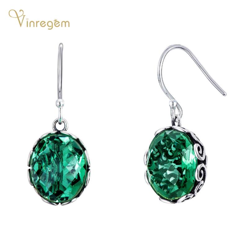 Dangle & Chandelier Vinregem 925 Sterling Silver Oval Cut Emerald Gemstone Wedding Engagement Vintage Drop Earrings Fine Jewelry Wholeslae
Dangle & Chandelier Vinregem 925 Sterling Silver Oval Cut Emerald Gemstone Wedding Engagement Vintage Drop Earrings Fine Jewelry Wholeslae