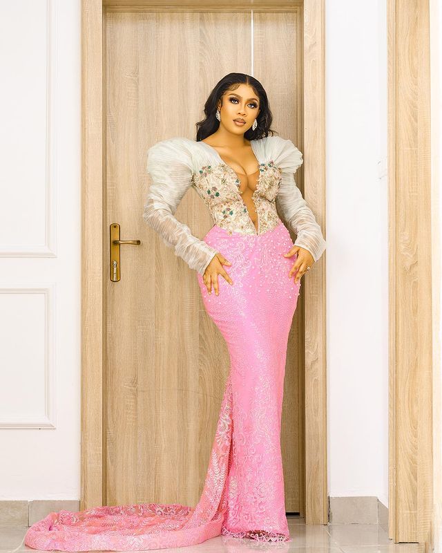 Plus Size Arabic Aso Ebi Pink Luxurious Mermaid Prom Dresses Beaded Lace Crystals Evening Formal Party Second Reception Gowns Dress ZJ224