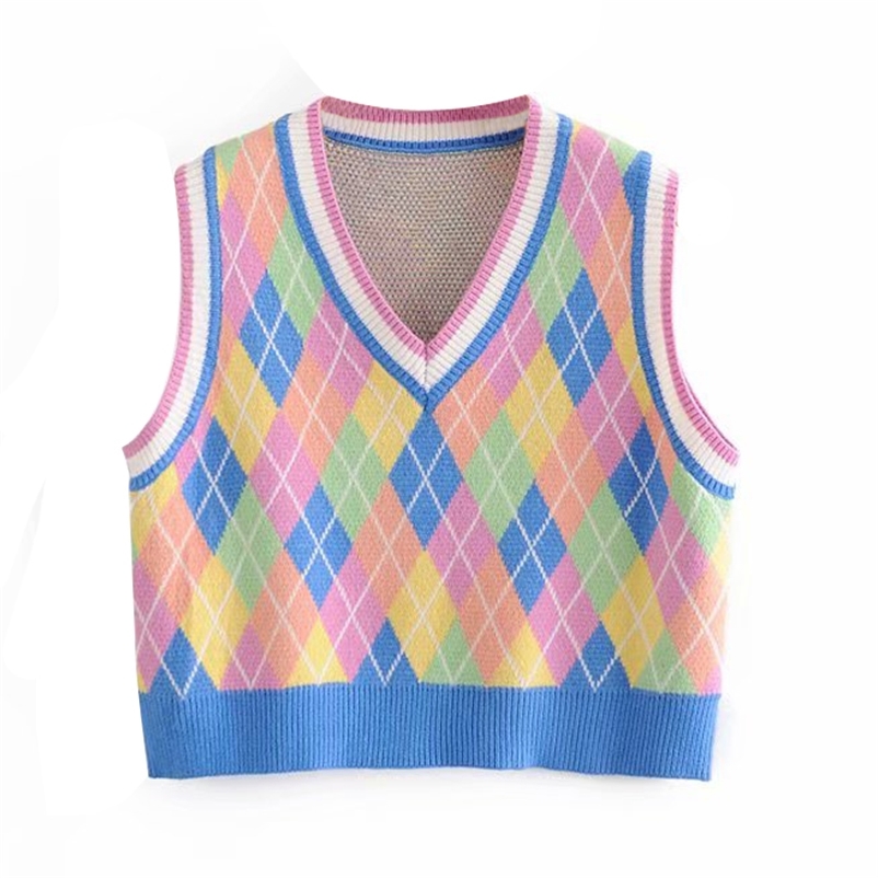 Vest women sweater fashion British diamond lattice pullover vest youth students mix match 210830, 86cm--fruit green
Vest women sweater fashion British diamond lattice pullover vest youth students mix match 210830, 86cm--fruit green