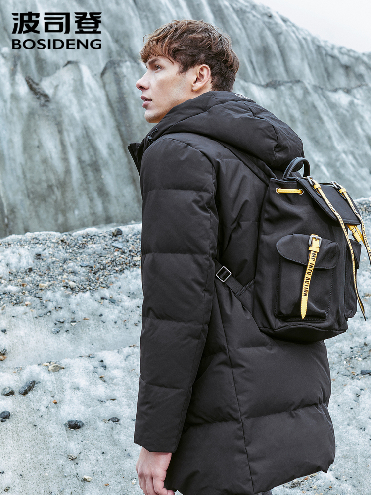BOSIDENG Down jacket men's Hooded Winter Youth long casual warm fashion coat B80142007 201225