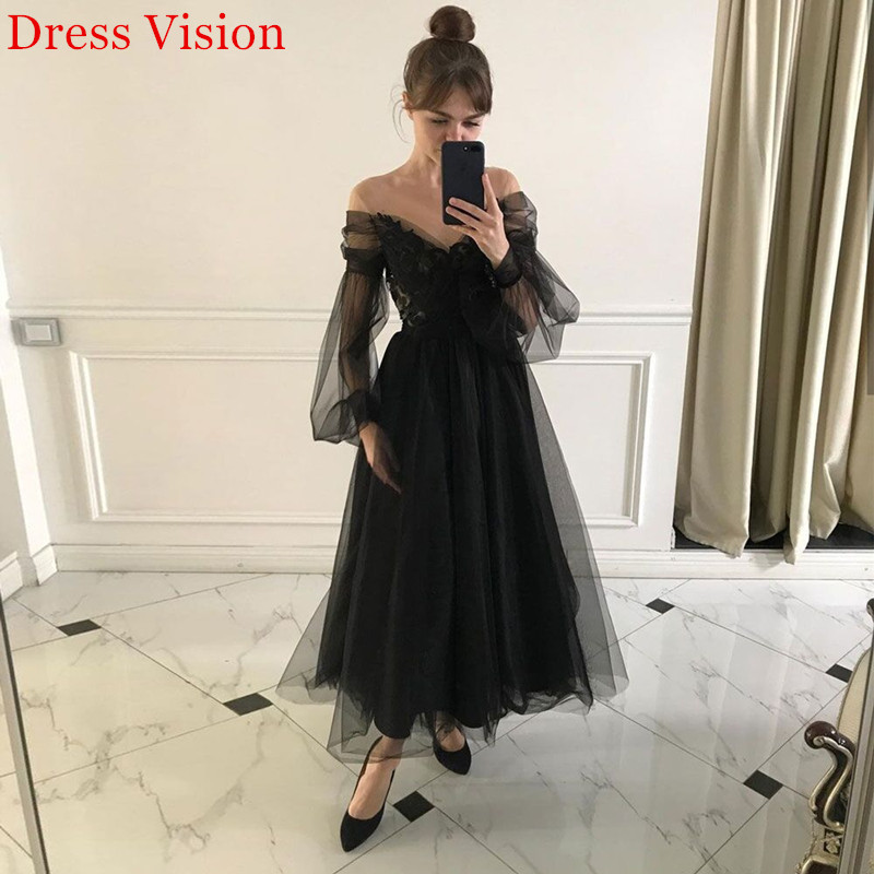 2021 Soft Tulle Sexy V-neck Off Shoulder Long Sleeve Evening Es Robe Soire De Mariag Party Gowns Bdri, Black
2021 Soft Tulle Sexy V-neck Off Shoulder Long Sleeve Evening Es Robe Soire De Mariag Party Gowns Bdri, Black