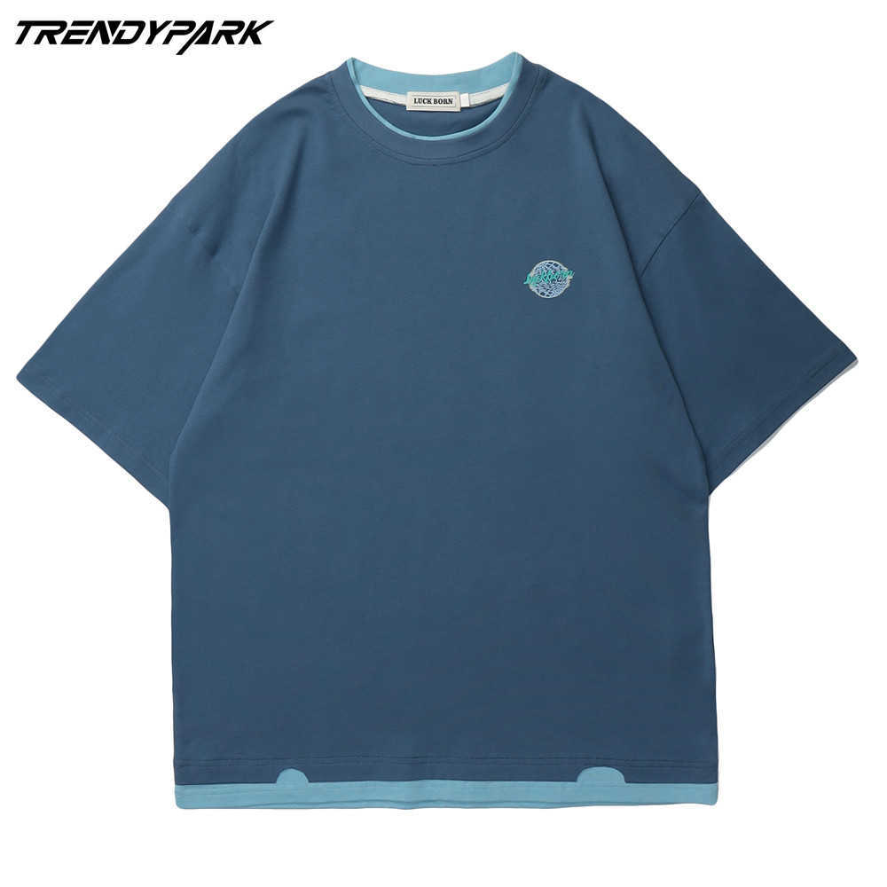 Men's T-shirt Short Sleeve Creative Print Tee Hip Hop Oversized Cotton Casual Harajuku Streetwear Top Tshirts Clothing 210601
