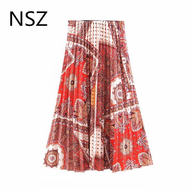 Skirts NSZ Women Print Pleated Summer Skirt Elastic Waist Loose Casual Midi, Lavender
Skirts NSZ Women Print Pleated Summer Skirt Elastic Waist Loose Casual Midi, Lavender