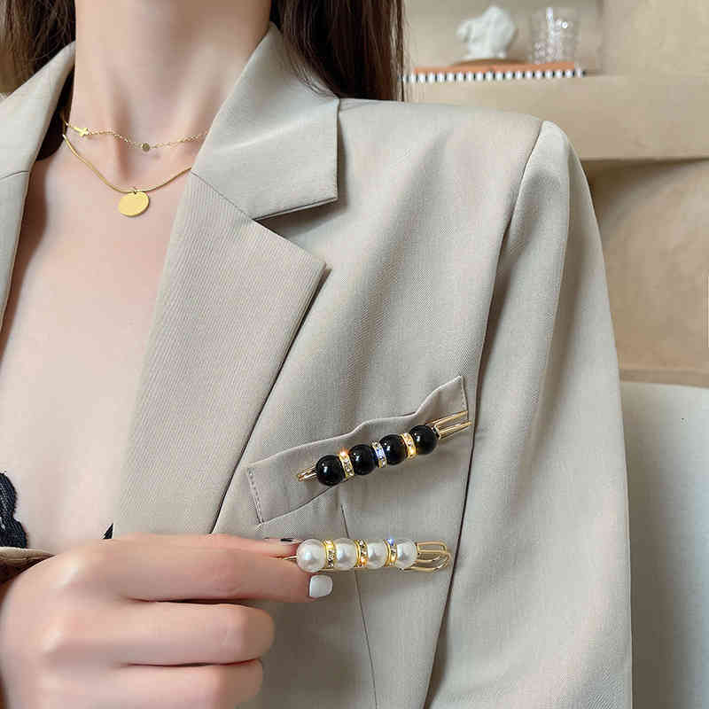Pearl Pin 5-piece Set Popular Korean Fashion Simple Brooch Clothes Wear Accessories